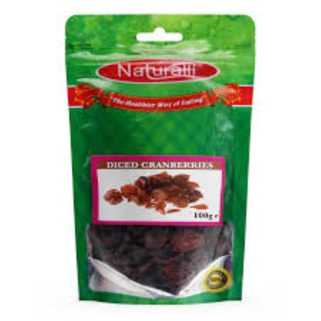 NATURALLI DICED CRANBERRY 100G